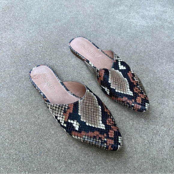 Madewell The Remi Mule in Snake Embossed Leather - Picture 1 of 8